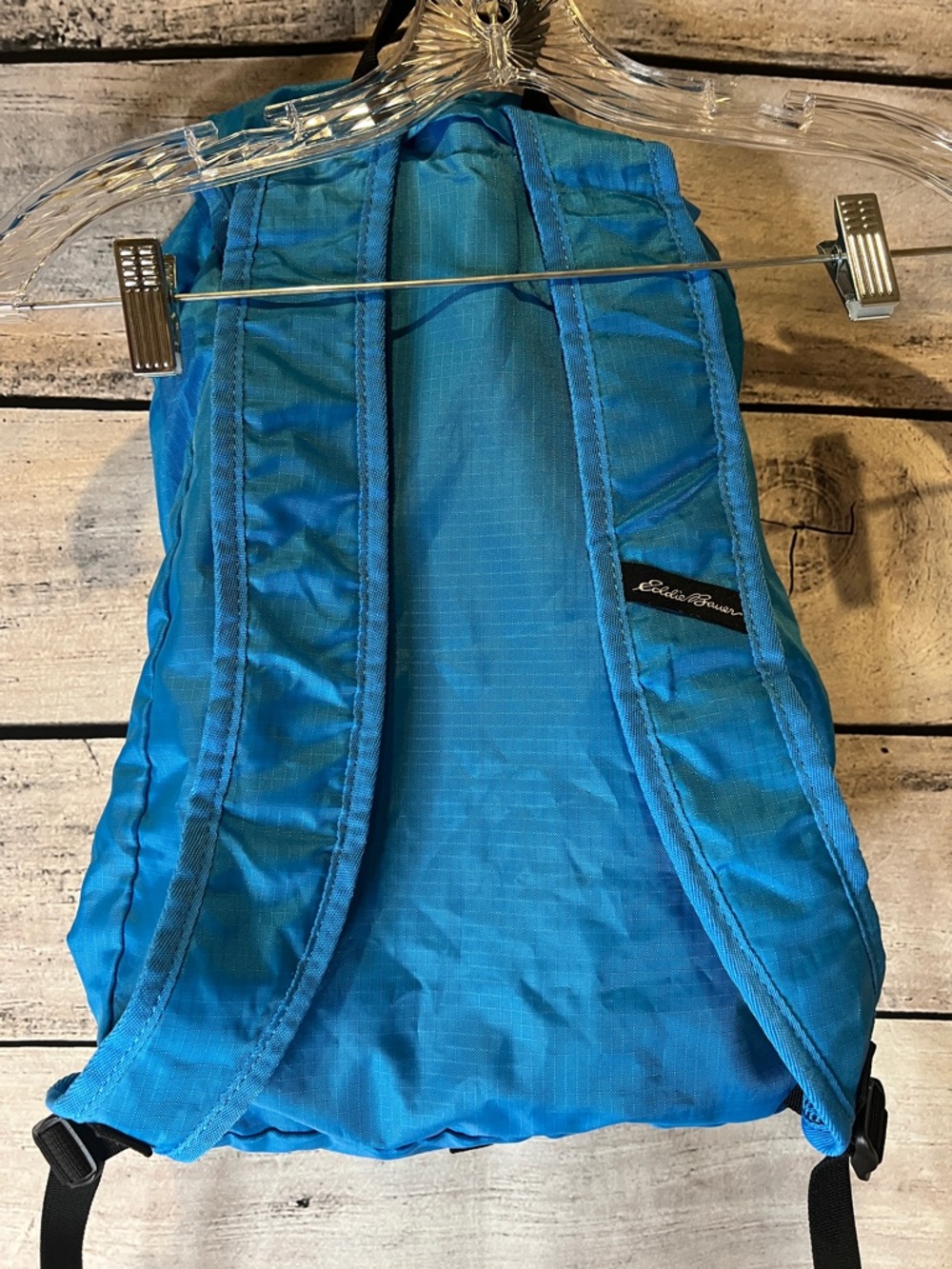 Eddie Bauer 20L Stowaway Ruck Pack Bright Blue Backpack Travel Hiking Compact - Picture 3 of 6